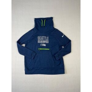 Seattle Seahawks Sweatshirt Womens M Blue NFL Nike Modern Funnel Hoodie